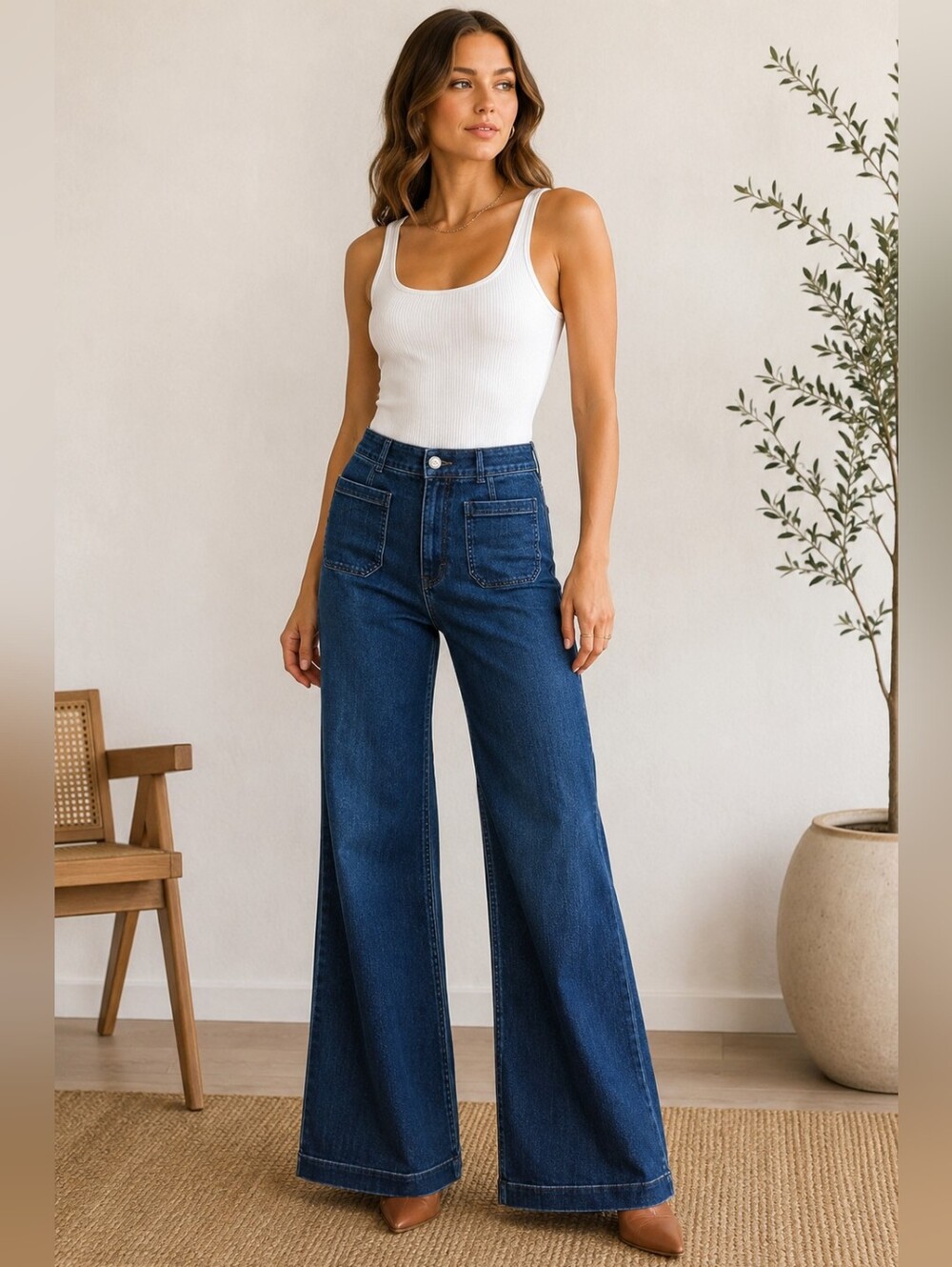 FRAME NWT Le Slim Palazzo High Rise Wide Leg Jeans Size 32